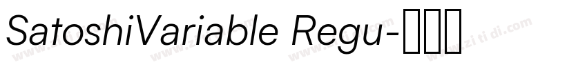 SatoshiVariable Regu字体转换